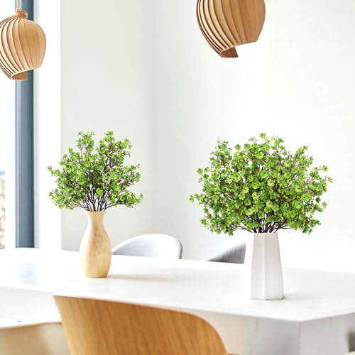 Babys Breath Artificial Flowers, 8 Bundles Green Real Touch Fake Flowers Silk Flowers Bulk for Vase Home Office Wedding Spring Indoor Outdoor Centerpiece Table Party Decorations - color: Green, size: 8 Bundles