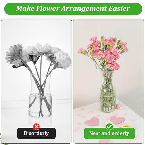 Xinjoduz 2PCS Blossom Grid Reusable Stainless Steel Flower Arrangement Holder Used for Easy Vase Floral Arranging Art(5in, 6in)
