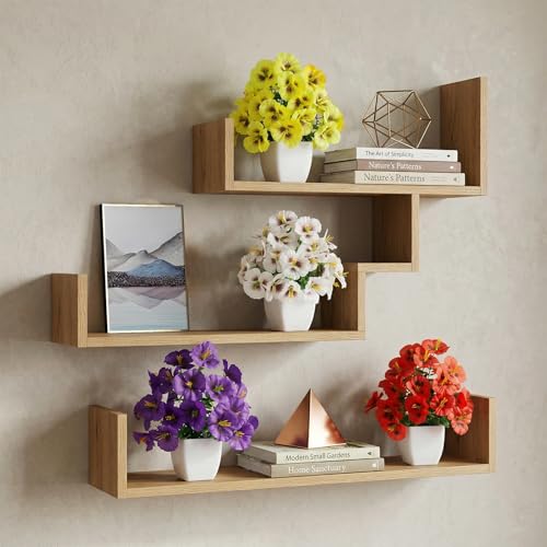 LOYWREE 4 Pack Small Artificial Pansy Flowers Fake Plants in White Pots, Mini Potted Floral Spring Decorations for Home Bathroom Shelves Office Desk Table Centerpiece Indoor Decor - color: Pansy-white Pot, size: White Pot