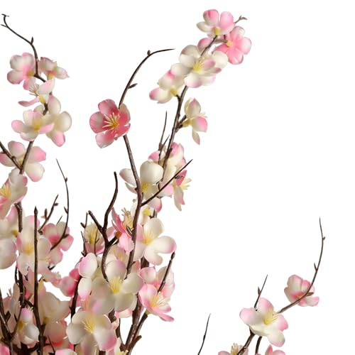 BohoSM 5pcs 39'' Cherry Blossom Branches Silk for Artificial Stems Vase Wedding Decor (5, Pink) - color: Pink