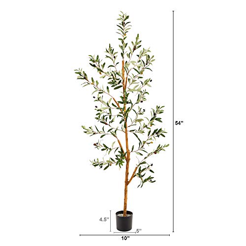 Nearly Natural 4.5ft. Olive Artificial Tree - size: 4ft 6in