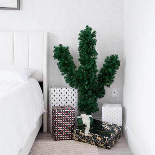 Nearly Natural 4ft. Artificial Cactus Christmas Tree