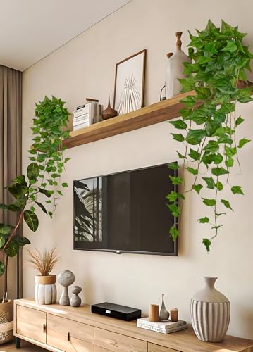 24" Artificial Hanging Plant Ivy Vine Green Plants Decorative Artificial Plants Fake Hanging Plants for Window Wall Decorations - color: Ivy, size: 48-inch