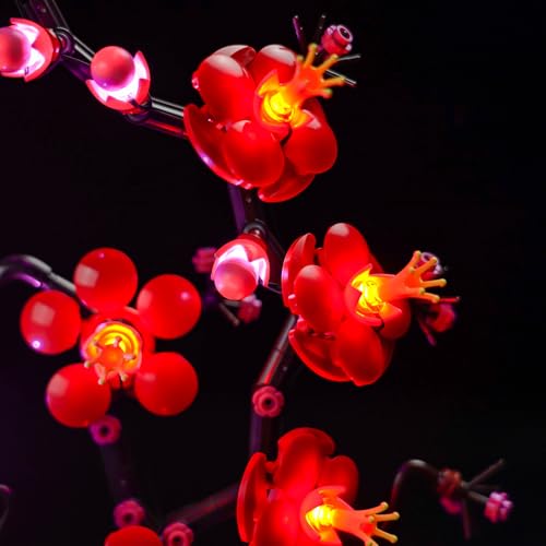 Upgraded LED Light Kit for Lego Plum Blossom Flower Décor Building Set, Compatible with Lego 10369, Home Decoration Gift (Only Light, No Building Models) - color: 10369 Plum Blossom Flower, size: Standard Version