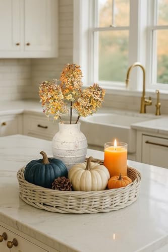 3 Pcs Hydrangea Artificial Flowers Bouquets for Fall Home Decor, 16" Faux Hydrangea Stems with Flower Seeds for Autumn Floral Arrangements Centerpiece & Wedding, Silk Fake Cone Blooms in Orange Yellow - color: Orange Yellow