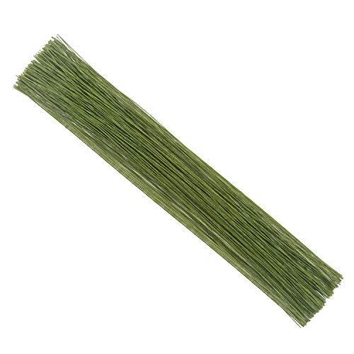 CCINEE 24 Gauge Dark Green Floral Wire Stem for Flower Arrangement Craft Supply,16 Inch,200PCS - color: #24 Dark Green