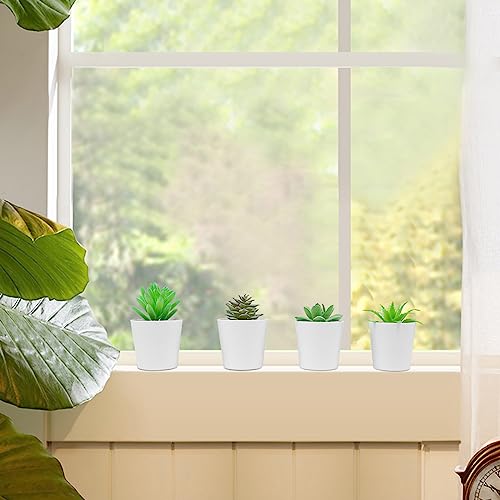 Uguisu Mini Fake Plants, Small Fake Succulents, Small Artificial Succulents, Plastic Plant Pot, Office Bathroom Farmhouse Room Decoration. (4/Velvet Green) - color: Velvet Green