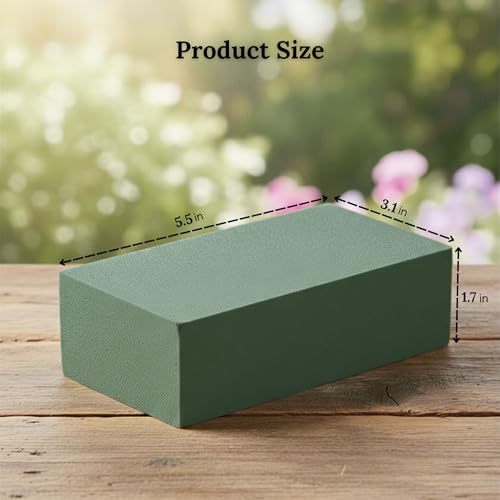 FLOFARE Pack of 3 Floral Foam Blocks Each (5.5"L x 3.1"W x 1.7"H) Green Wet & Dry Flower Foam for Fresh & Artificial Flower Arrangement, Plant Foam, Florist Supplies for DIYs, Arts, Crafts & Weddings - size: Pack of 3