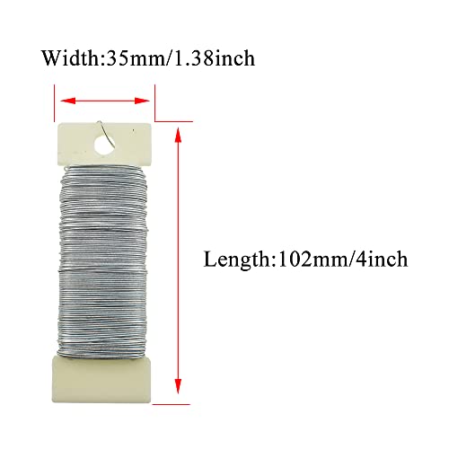 HAHIYO 22Gauge Silver Flexible Metal Floral Wire - 3 Rolls Total 115 Yards (345 Feet) for Crafts, Christmas Wreaths, Tree, Flower Arrangement, Bouquet Wrapping, Wedding DIY - color: Silver, size: 22Gauge-3P/115Yards