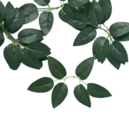 Efavormart 100 Pack Frosted Green Artificial Rose Leaves, Bulk DIY Silk Greenery for Wreath Making, Corsages and Professional Floral Crafts - color: Frosted Leaf01