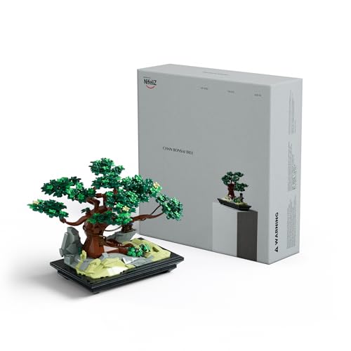 Nifeliz CHAN Bonsai Tree Building Set, Artificial Plant Model Toy for Desk or Home Decor, Peaceful Gift Idea for Adults and Nature Lovers (733 PCS, NF10322)