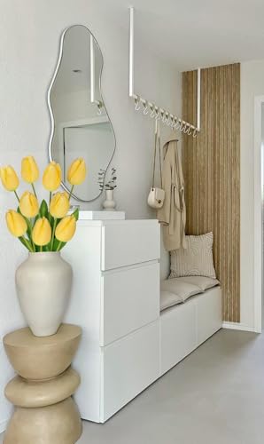 6PCS 23" Fake Tulip Flowers Artificial Yellow Tulips Long Stem Faux Flower, Silk Flower Décor for Floral Arrangement Home Farmhouse Wedding Decoration - color: Yellow