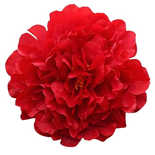 20 Pcs Burgundy Peony Artificial Flowers 7.8" Real Touch Big Faux Peonies Fake Flower Heads for Wedding Bridal Bouquet,Table Centerpieces, Home Decor - color: Burgundy