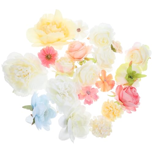 21pcs Faux Peony Flower Heads Silk Simulation Mini Flowers for DIY Garland Party Table Decorations Home Décor