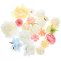 21pcs Faux Peony Flower Heads Silk Simulation Mini Flowers for DIY Garland Party Table Decorations Home Décor