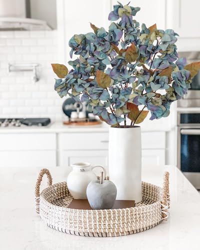 Briful Bougainvillea Artificial Flowers 5 Pack 27.5" Fake Bougainvillea Floral Stems Realistic Silk Bougainvillea Arrangements for Home Weddings Parties Table Vase Centerpiece Decor(Blue) - color: Blue