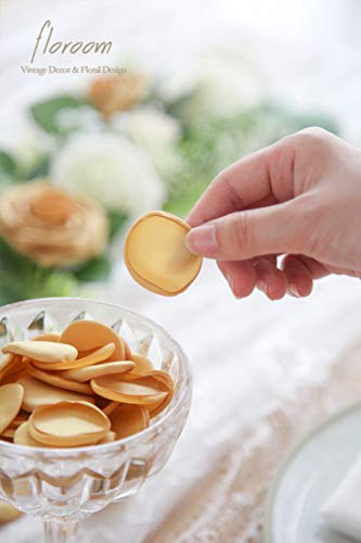 Floroom 300pcs Rose Petals Gold Faux Silk Flower Petals for Wedding Flower Girl Basket Aisle Scatter Dinner Table Centerpieces Party Confetti Bridal Shower Romantic Night Decoration - color: Gold, size: 300pcs