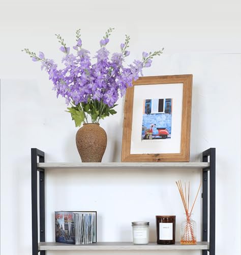 6PCS Light Purple Artificial Delphinium 33" Long Stems Silk Flowers Larkspur for Tall Vase Wedding Centerpieces Home Decor Indoor - color: Light Purple