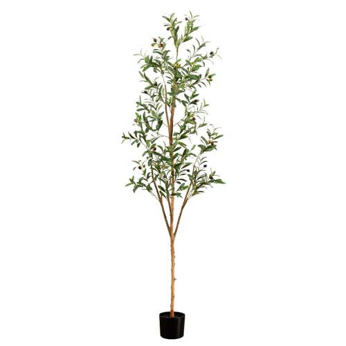 Artificial Potted Olive Tree - 6' - Green - size: 6ft