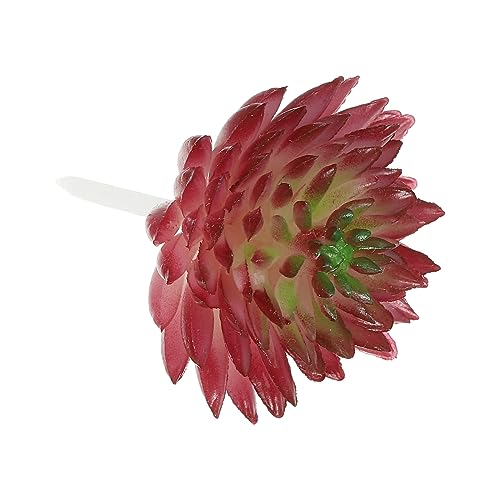 PATIKIL Mini Artificial Succulents, 2 Pack Unpotted Faux Succulent Picks Fake Succulent Plants for Home Landscape Decoration, Burgundy Green - color: Burgundy,green