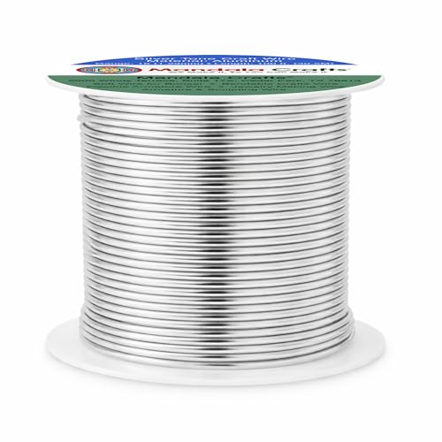 Mandala Crafts 16 Gauge Anodized Aluminum Craft Wire for Jewelry Making - 100 FT Colored Flexible Silver Tone Wire - Bendable for Bonsai Armature Crafting Sculpting - color: Silver, size: 16 Gauge