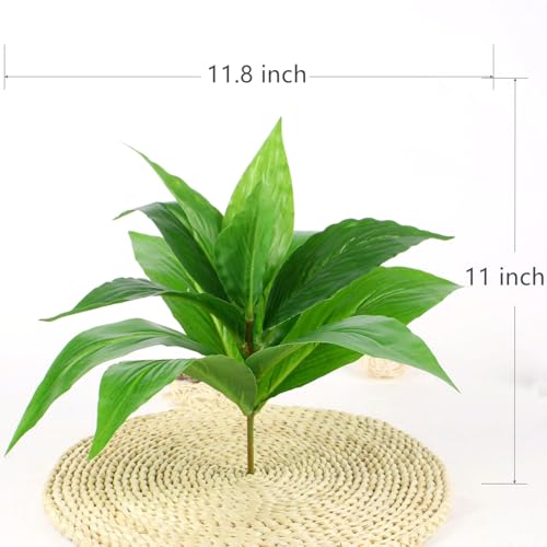CATTREE Artificial Agave Plants Outdoor Fake Shrubs Faux Grass Plastic Leaves Greenery Bushes Plant for Home Decor Garden Wedding Party Decorations Indoor Yard UV Resistant Planter Filler Green 4 Pack - color: Agave Grass - Green 4 Pcs