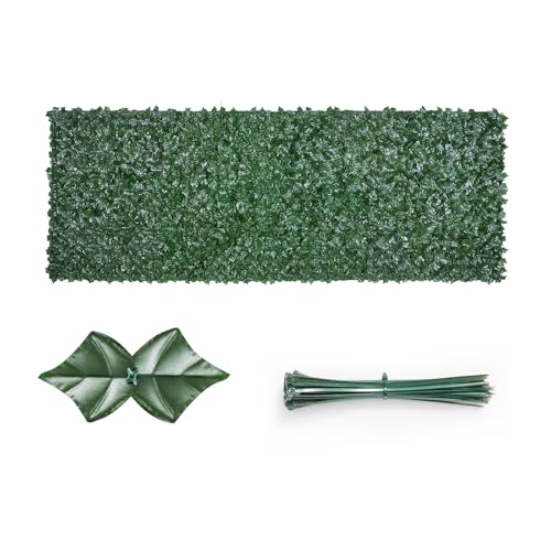 VEVOR Artificial Ivy Privacy Fence Screen, 59 x 98 in Faux Ivy Vine Leaf Hedges Fence, Greenery Privacy Fence with Mesh Cloth Backing, Green Wall Decoration for Outdoor Garden, Yard, Balcony - color: Ivy with Green Mesh Backing, size: 59 x 98 inch