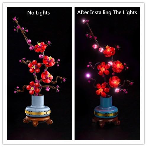 Upgraded LED Light Kit for Lego Plum Blossom Flower Décor Building Set, Compatible with Lego 10369, Home Decoration Gift (Only Light, No Building Models) - color: 10369 Plum Blossom Flower, size: Standard Version