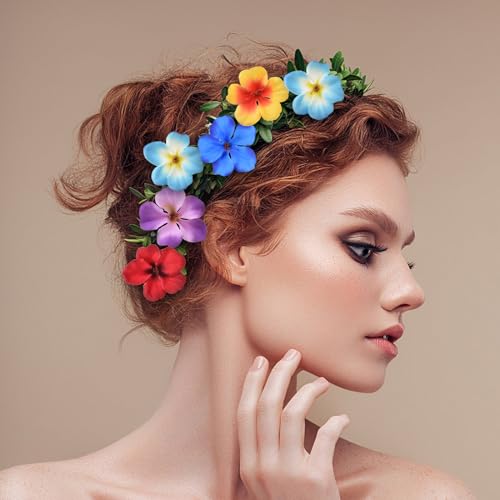 50PCS Artificial Orchid Flower Heads, Fake Orchid Flowers Head Silk Bulk Flower for Craft Bridal Hair Clips Dress Party Supply Table Decorative (Mix Colour)