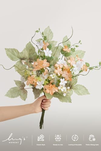 Ling's moment Artificial Greenery Stems Box Set, 35pcs with 7 Kinds of Faux Greenery Picks for DIY Bridal Bouquets Wedding Floral Arrangement Table Centerpieces, Garden Blush - color: Pk-blush Garden