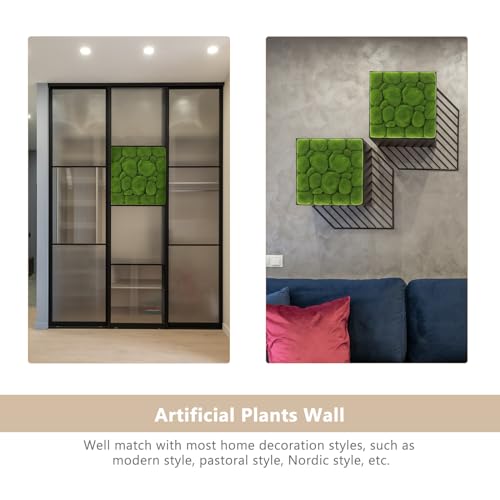 FOMIYES Artificial Moss Mat Wall Moss Panel DIY Synthetic Turf Landscape Artificial Grass Mats Lawn Carpet Wall Background Decor for Wedding Home Backyard Patio Balcony Decor