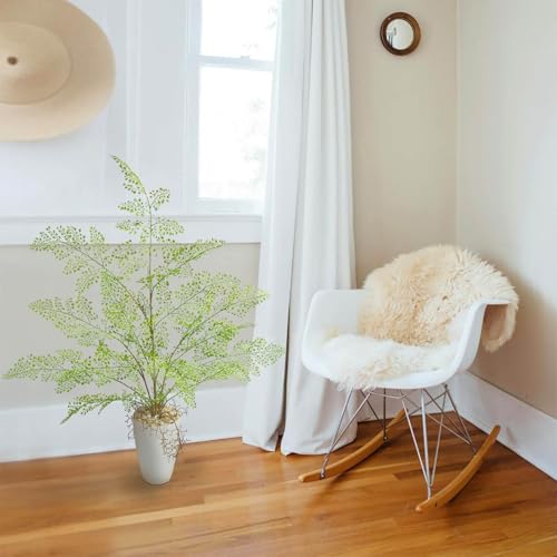 Fake Plants 38" Tall Artificial Plants Faux Plants Indoor Outdoor Tree in White Pot for Living Room Home House Office Decor