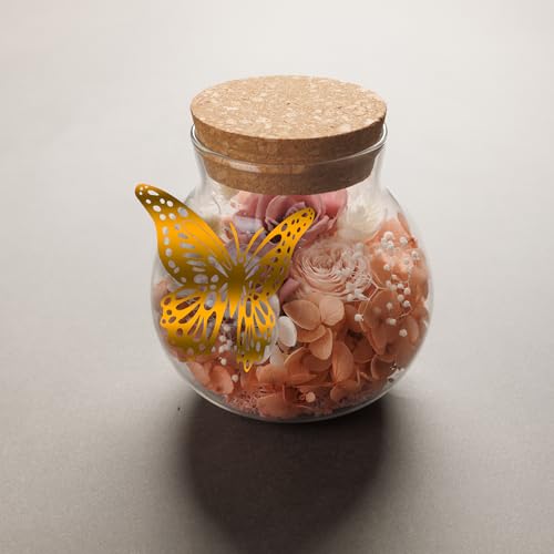 NATROSES Christmas Birthday Gifts for Women - Handmade Preserved Flowers Wish Bottle for Valentine's Day, Mother's Day, Anniversary, Home Decor (Dusty Pink) - color: Dusty Pink