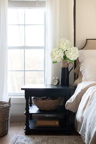 DILATATA Large Real Touch Hydrangea Artificial Flowers with Stems, 8" Full Bloom Fresh Touch Faux Hydrangea Bouquet for Vase Decor, Wedding Centerpieces, Home Table Arrangement 25.5” White Hydrangeas - color: White-l