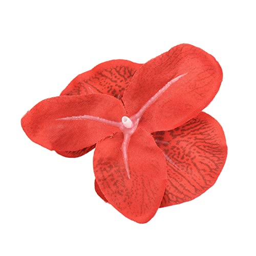 PATIKIL 9cm/3.5" Artificial Orchid Flower Heads, 20 Pack Silk Phalaenopsis Fake Butterfly Orchid Heads for Wedding Floral Bouquet Decor DIY Craft Making, Red - color: Red, size: 3.5"