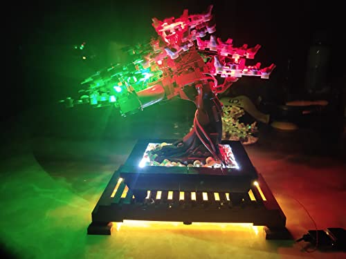 Upgraded LED Light Kit for Lego Botanicals Bonsai Tree Building Set, Compatible with Lego 10281 Green Models, Home Decoration Lights Valentines Day Gift (Only Light, No Building Models) - color: 10281 Bonsai Tree Light Kit Green, size: Standard Version