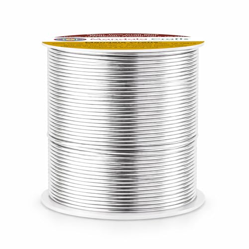 Mandala Crafts 18 Gauge Anodized Aluminum Craft Wire for Jewelry Making - 100 FT Colored Flexible Silver Tone Wire - Bendable for Bonsai Armature Crafting Sculpting - color: Silver, size: 18 Gauge