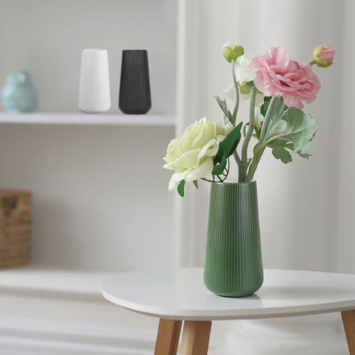Alpinegreen Ceramic Vase, GUKJOB Small Cute Flower Vase for Pampas Grass, Home, Living Room, Dining Table, Farmhouse, Office Decor, Bedroom, Table, and Kitchen Shelf (Alpinegreen) - color: Small Alpinegreen