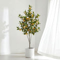 Daifunli 5ft Artificial Flower Tree Indoor Faux Osmanthus Tree Realistic Osmanthus Plants in Pot with Orange Flowers Lifelike Fake Floor Plant for Indoor Outdoor Home Living Room Office Wedding - style: Osmanthus Tree