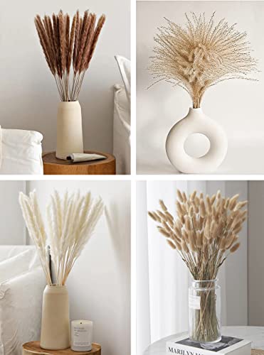 Dried Pampas Grass Decor 110 PCS Dried Plants,Dried Flowers Natural pompas Floral for Wedding, Boho Decor , Home, Rustic Party, Baby Shower Arrangement Centerpiece Table Decorations - color: Multi-colored-100pcs