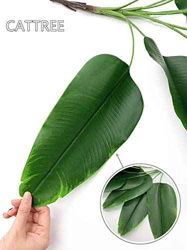 CATTREE Fake Plants Banana Tree, Artificial Plant Decor Tall Faux Tropical Palm Trees Home Room Greenery Decorations Plastic Leaves Foliage Stems Bulk Indoor Outdoor Garden Party Wedding Decoration - color: Banana Tree 1pcs