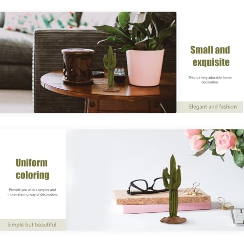 Healifty 3Pcs Simulated Cactus Decor Set 5.51X6.73X2.24In Faux Cactus Tabletop Ornament for Home Office Desktop Decoration Easy Care Artificial Plants