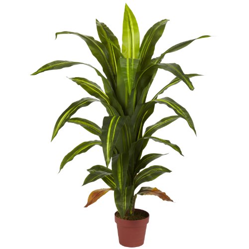 Nearly Natural 4ft. Dracaena Silk Plant (Real Touch) - size: 4 ft.
