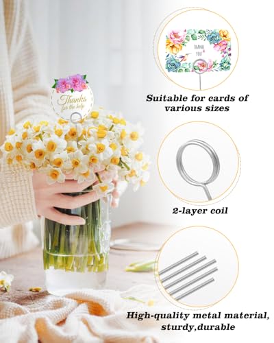 30Pcs Floral Card Holder Picks-Wire Place Card Holder for Wedding-Metal Photo Picture Clip Holder-Table Name Number Holder,Memo Note Holder for Flower Arrangement,Wedding,Baby Shower,Party,Decorations (Silver, Round) - color: Silver, size: Round