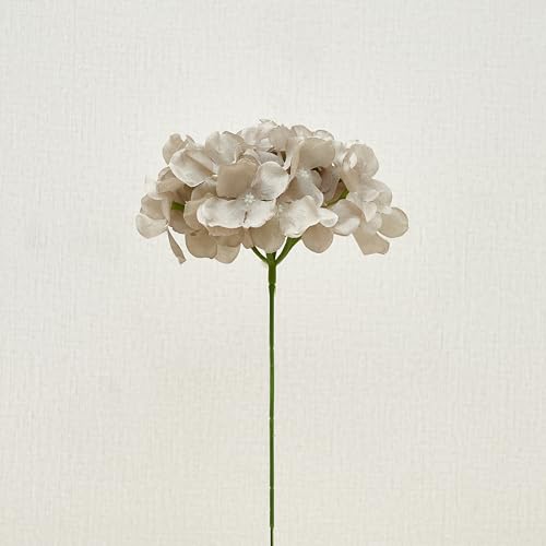 Artificial Hydrangea Flowers Coffee Heads 10 Fake Hydrangea Silk Flowers for Wedding Centerpieces Bouquets DIY Floral Decor Home Decoration with Stems(VASE NOT Included) - color: 10pcs Coffee, size: Large