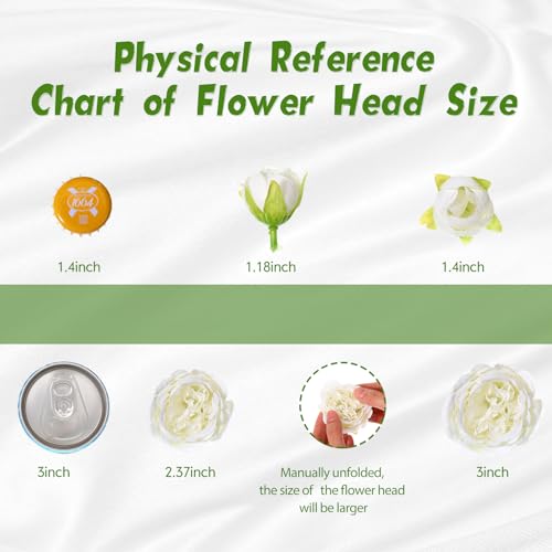 Geosar 8 Bundles Artificial Peonies Flowers Fake Silk Peony Bouquet Faux Peonies Flowers Bulk for Decoration Vase Floral Arrangements Wedding Party Table (White) - color: Green, White