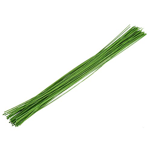Decora 24 Gauge Green Floral Wire Green Paper-Wrapped Floral Stem Wires for Crafts 16 inch,50/Package - color: green