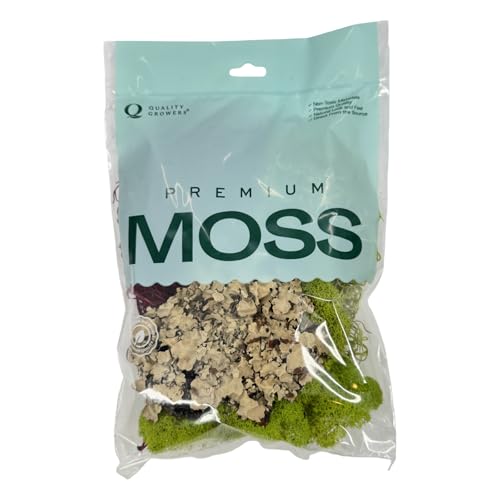 Quality Growers - The Moss Collection Variety Pack - Natural Decorative Moss - Crafts, Home Decor, Art, Design & DIY Projects - Non-Toxic - Made in USA - Red Mix, Medium - color: Red Mix, size: Medium