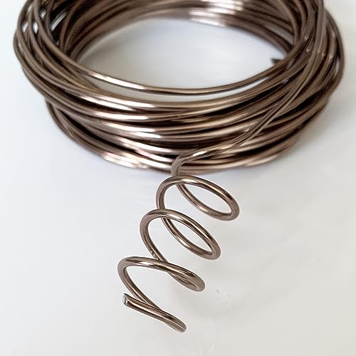 11 Yard Aluminum Wire Bendable Metal Wire Jewelry Craft Wire Beading Floral Making Jewelry Making Doll Making (9 Gauge, Brown) - color: Brown, size: 9 Gauge