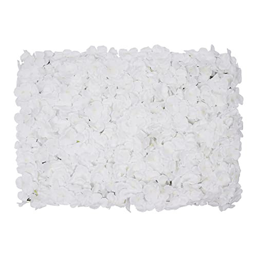 20Pcs Flower Wall Panel 15.7"x 23.6" Rectangular Artificial Flowers Wall Decoration Artificial Silk Flowers Panel for Home Party Wedding Christmas Festival Photo Backdrop Decor (White) - color: White
